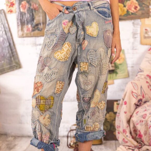 Magnolia Pearl Pants - Magnolia Pearl I Heart You Miner Denims